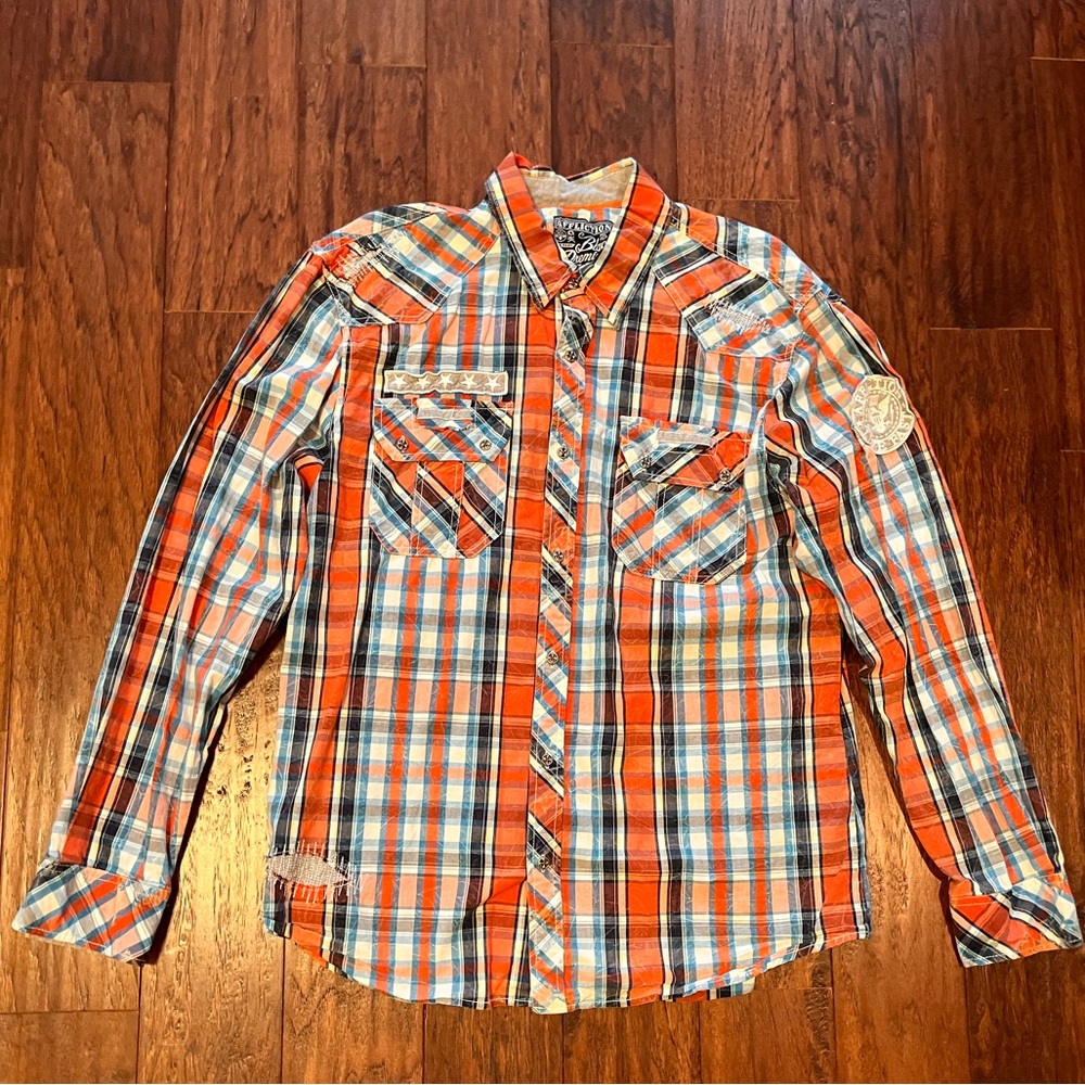 Mens Affliction Black Premium button down shirt EUC from Buckle
